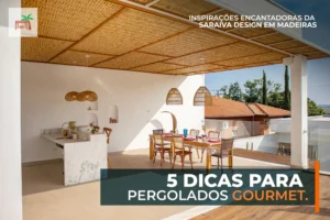 pergolado para área gourmet