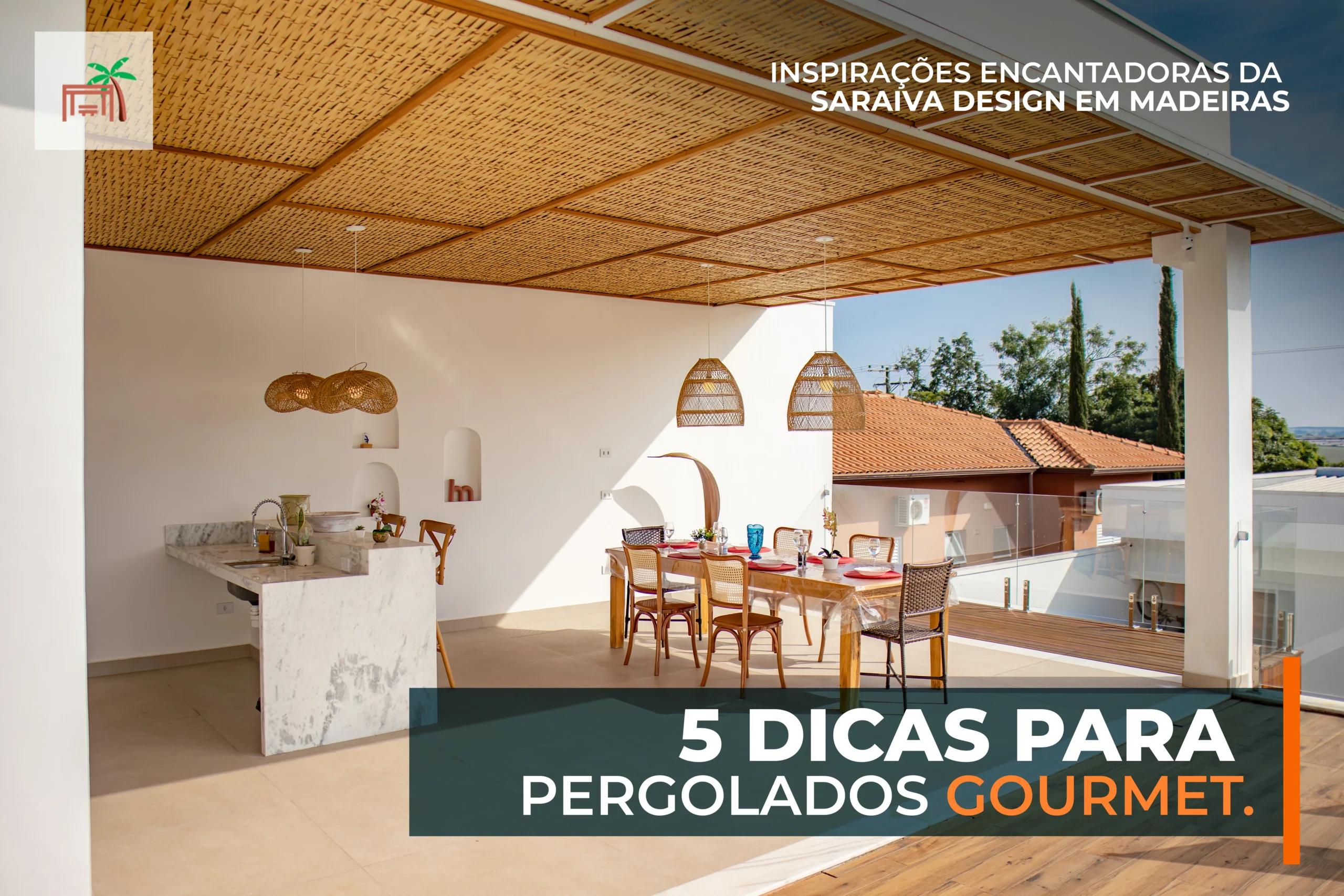 pergolado para área gourmet