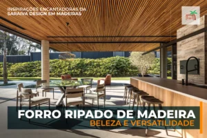 FORRO RIPADO DE MADEIRA